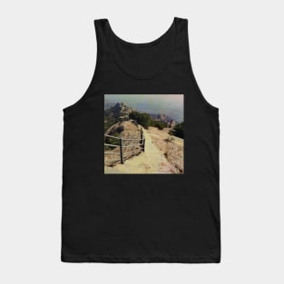 View from the Spanish mountain Spain sightseeing trip photography from city scape Barcelona Blanes Malgrat del Mar Santa Susuana Tank Top